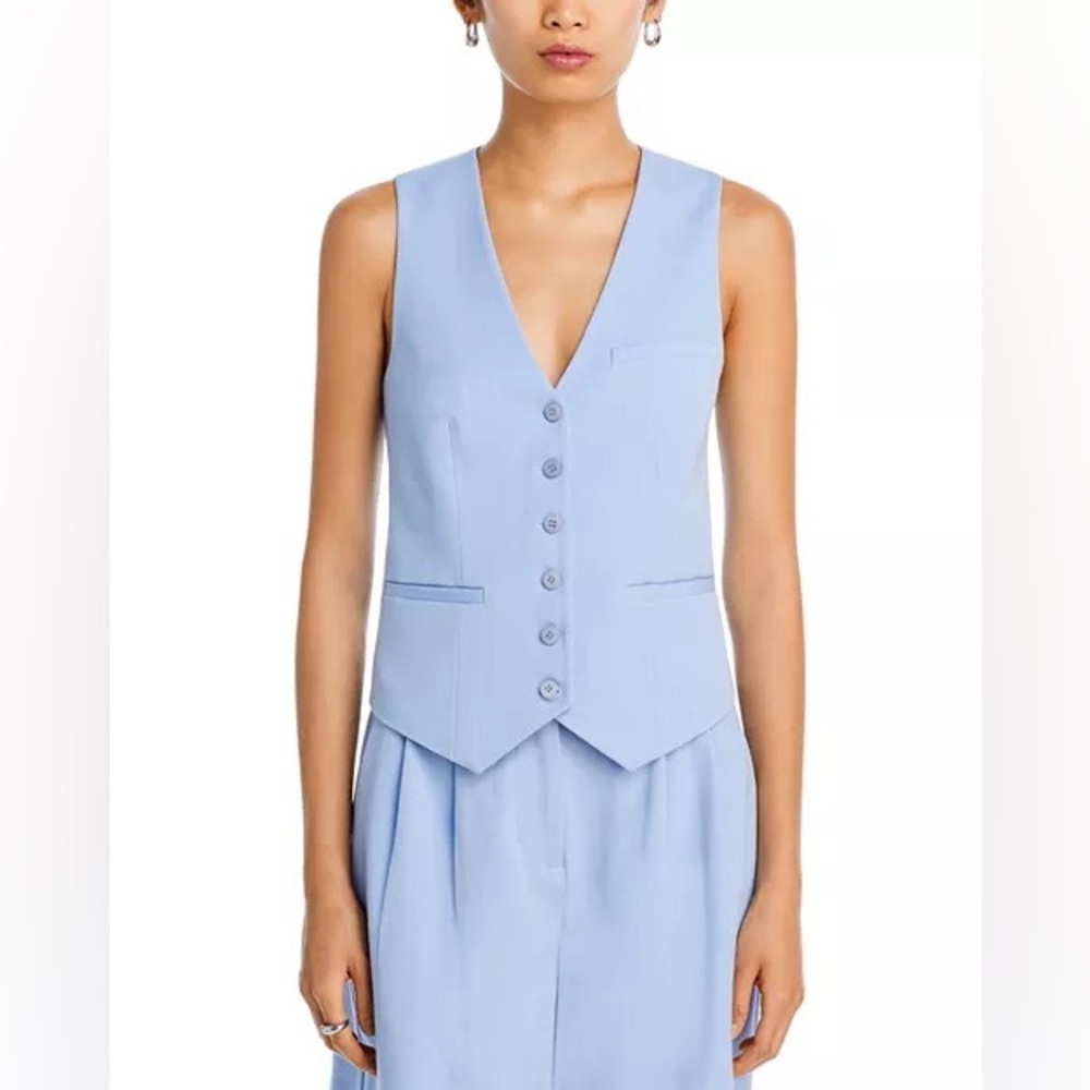 STAUD Brett Vest In Periwinkle Size XS
